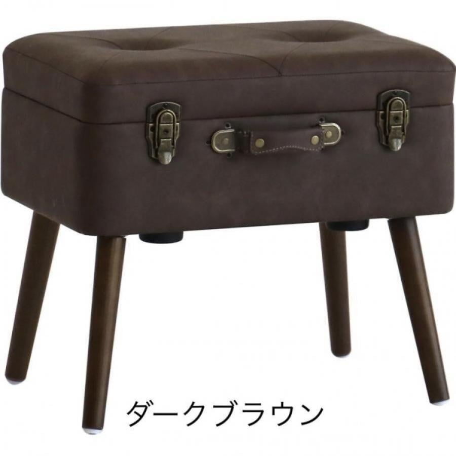 ピックスツール〈合皮〉 ブラウン×アイボリー