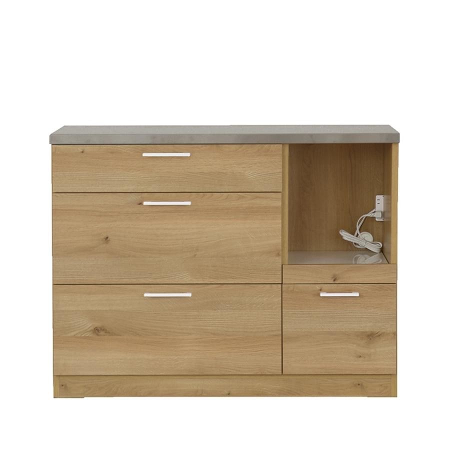 リンツ 110カウンター ナチュラル×取っ手ホワイト