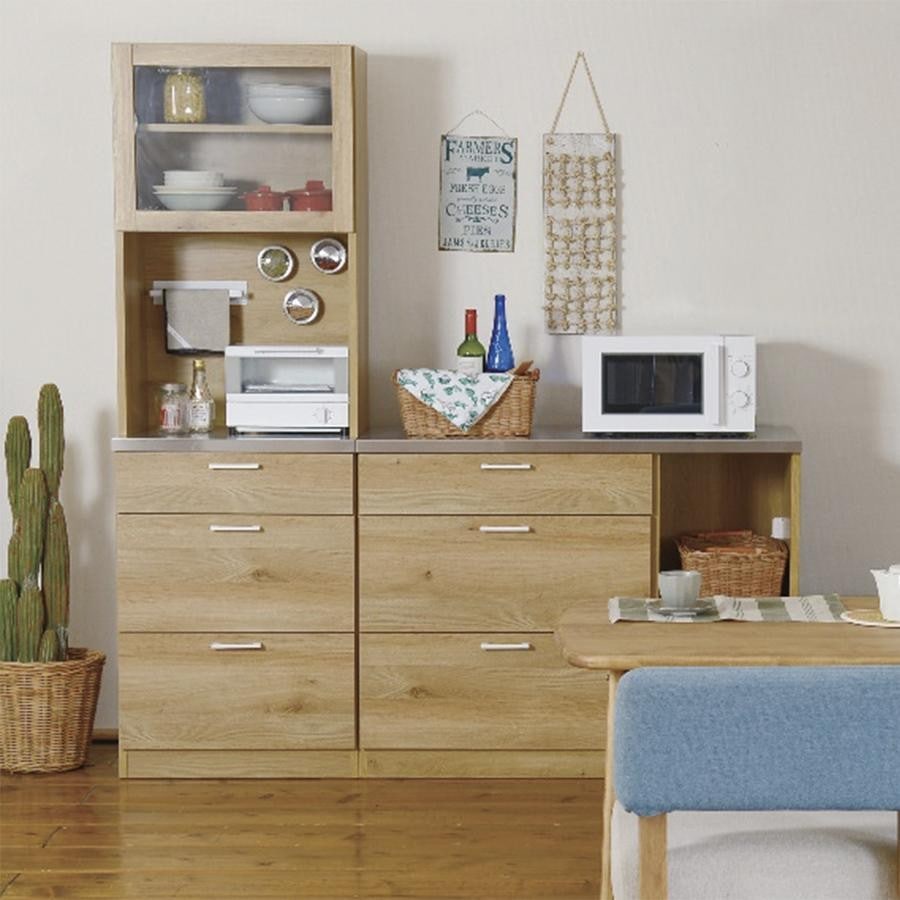 リンツ 110カウンター ナチュラル×取っ手ホワイト