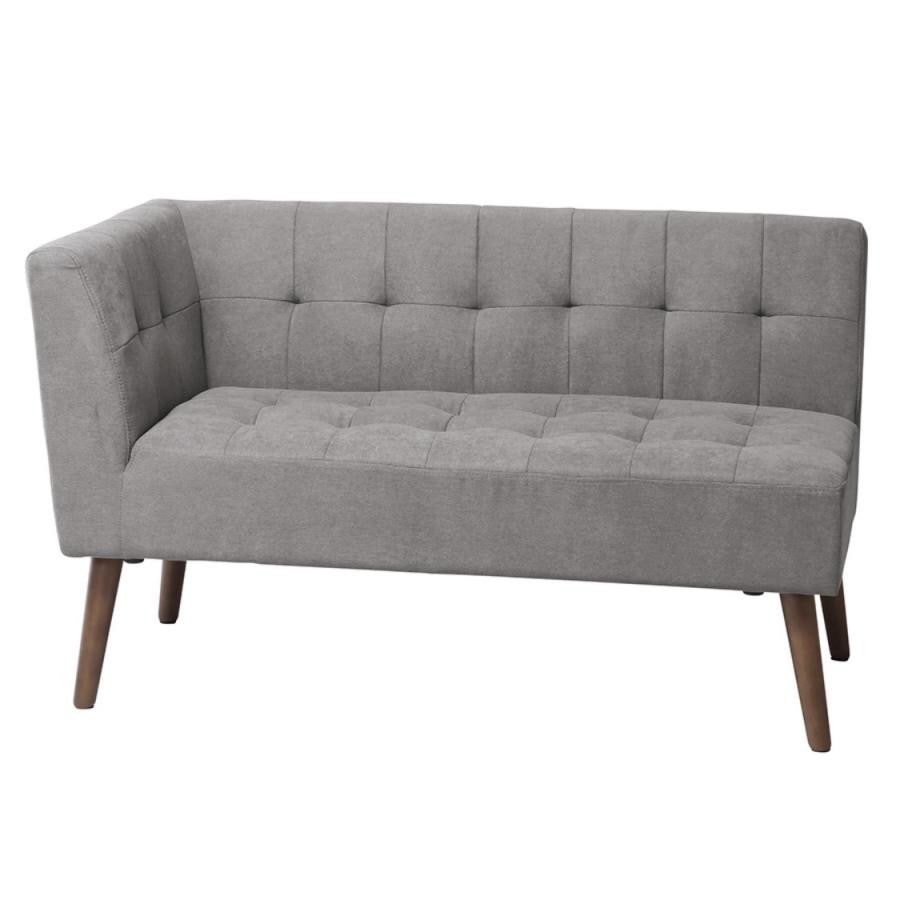 【ミルド】リビングダイニングARMつき2Pソファ 右肘サンドベージュ