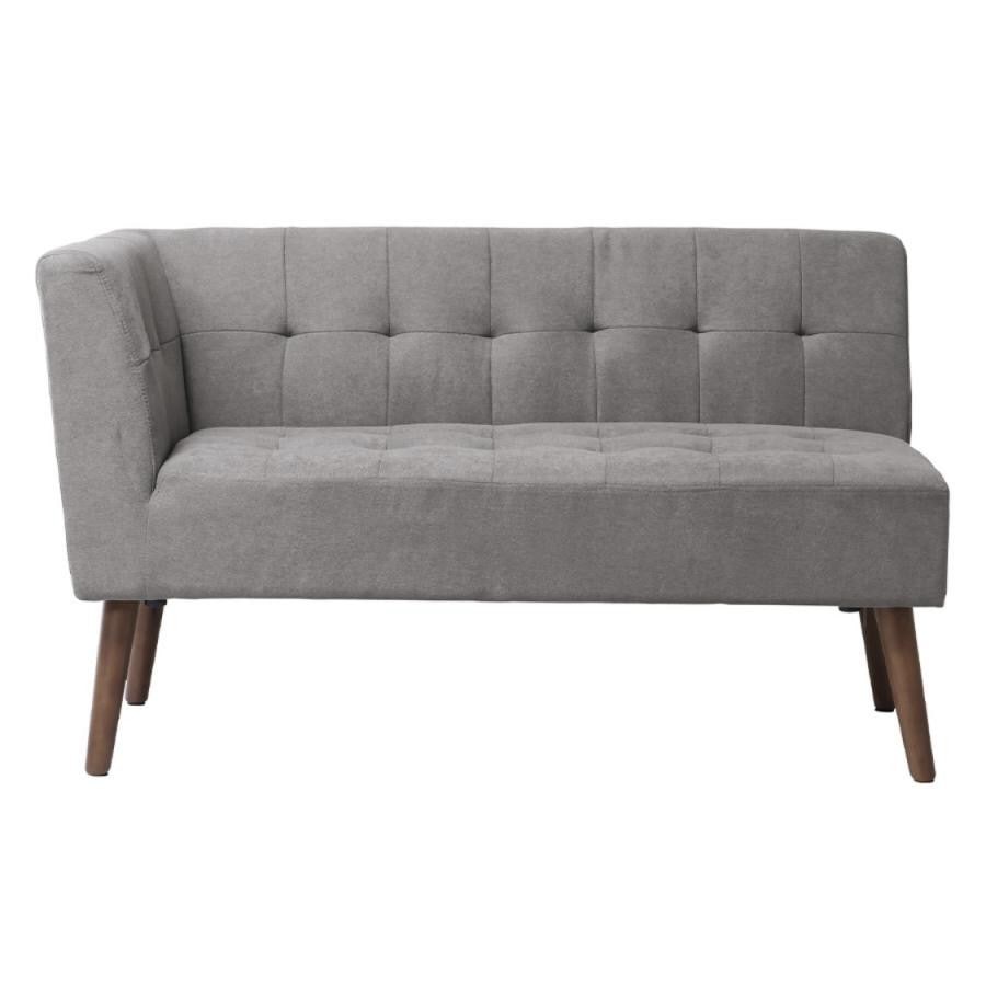 【ミルド】リビングダイニングARMつき2Pソファ 右肘サンドベージュ