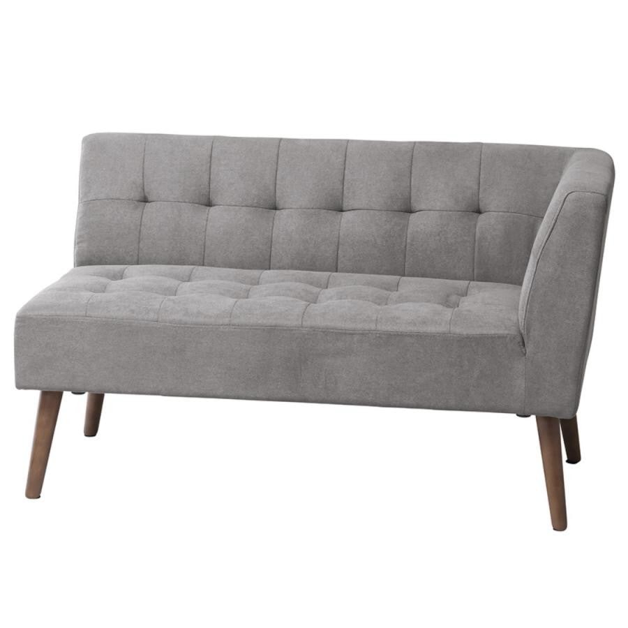 【ミルド】リビングダイニングARMつき2Pソファ 右肘サンドベージュ