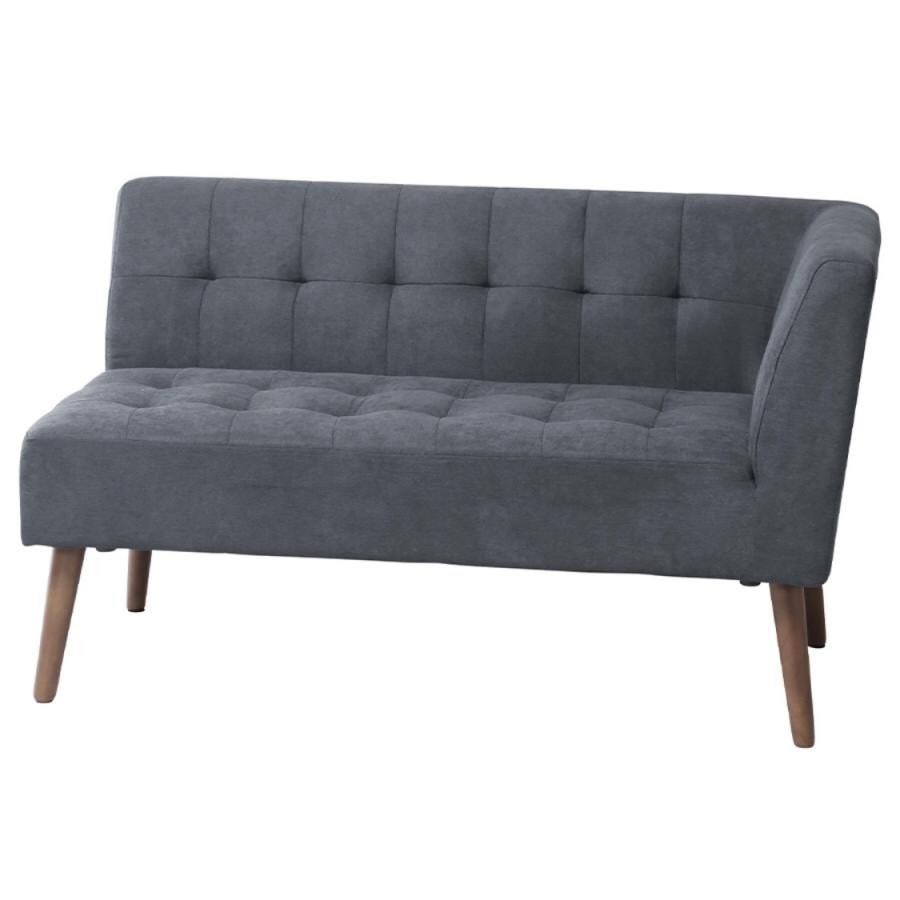 【ミルド】リビングダイニングARMつき2Pソファ 左肘ダークブルー