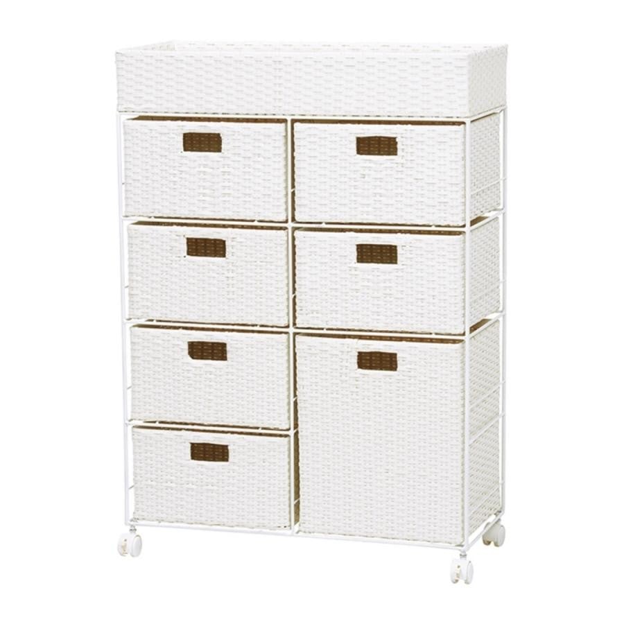 キャスター付ワイドハイランドリーラック ホワイト