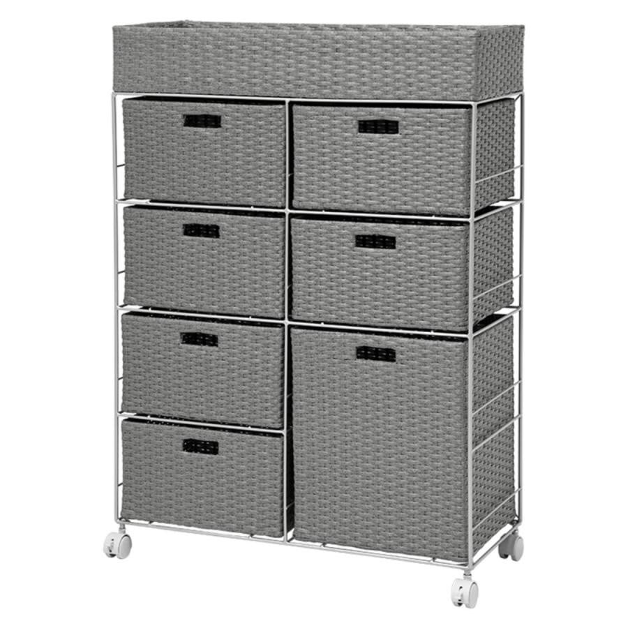 キャスター付ワイドハイランドリーラック ホワイト