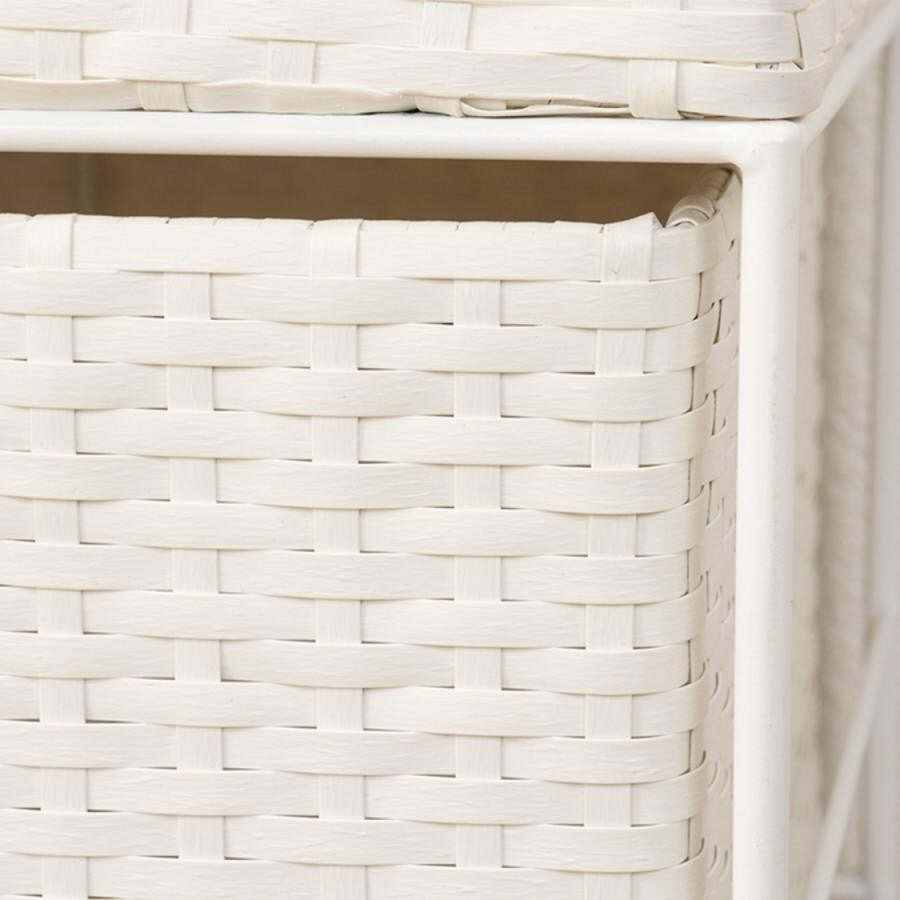 キャスター付ワイドハイランドリーラック ホワイト