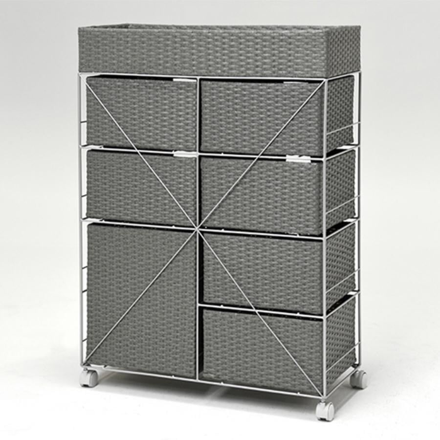 キャスター付ワイドハイランドリーラック ホワイト