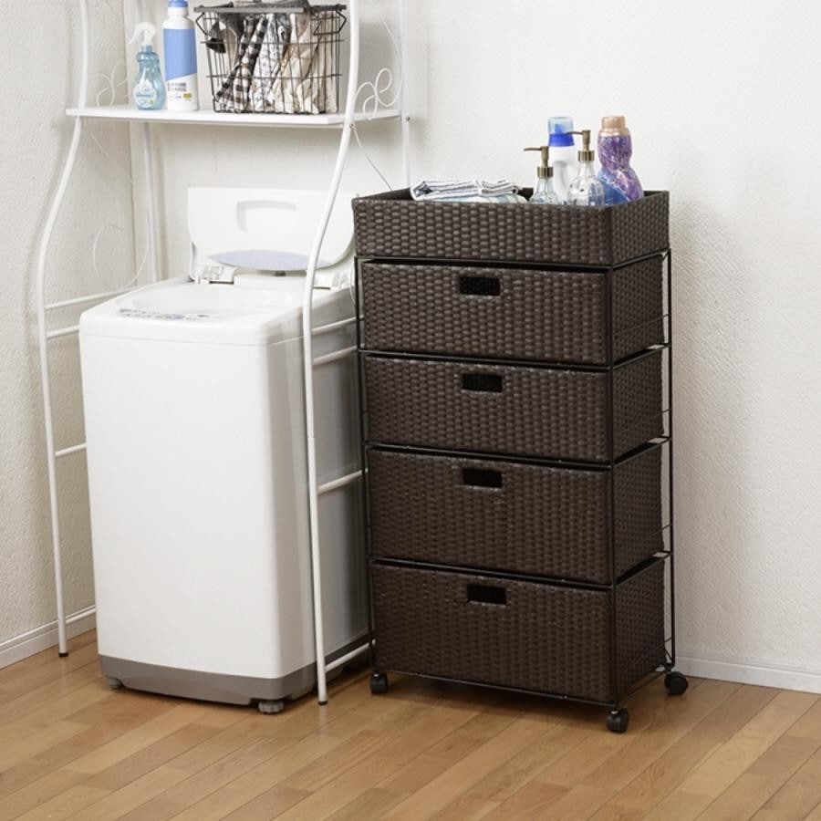 キャスター付ハイランドリーラック（幅60cm） ダークブラウン