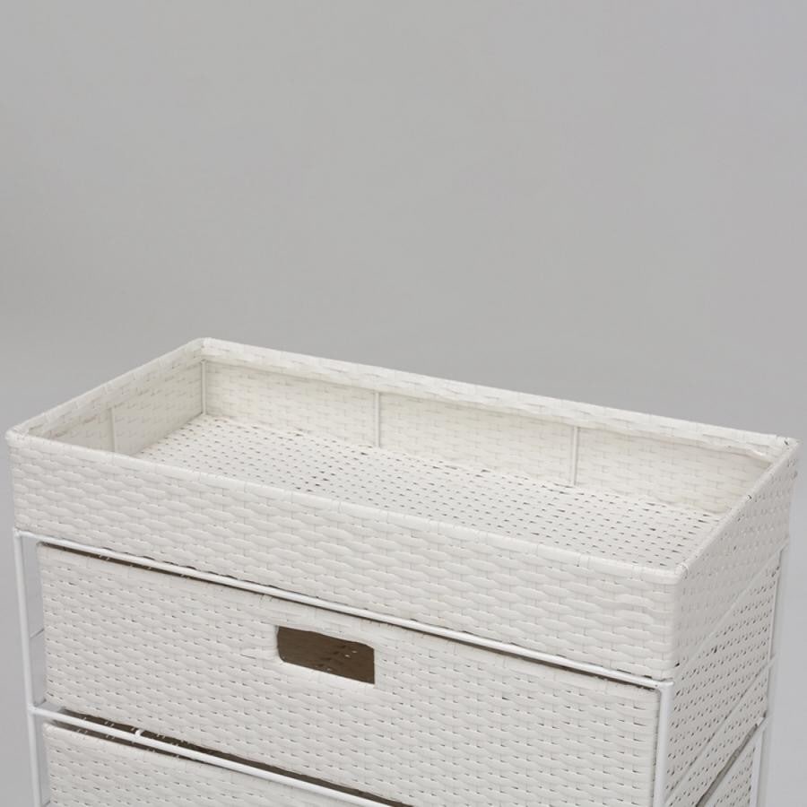 キャスター付ランドリーラック（幅50cm） ダークブラウン