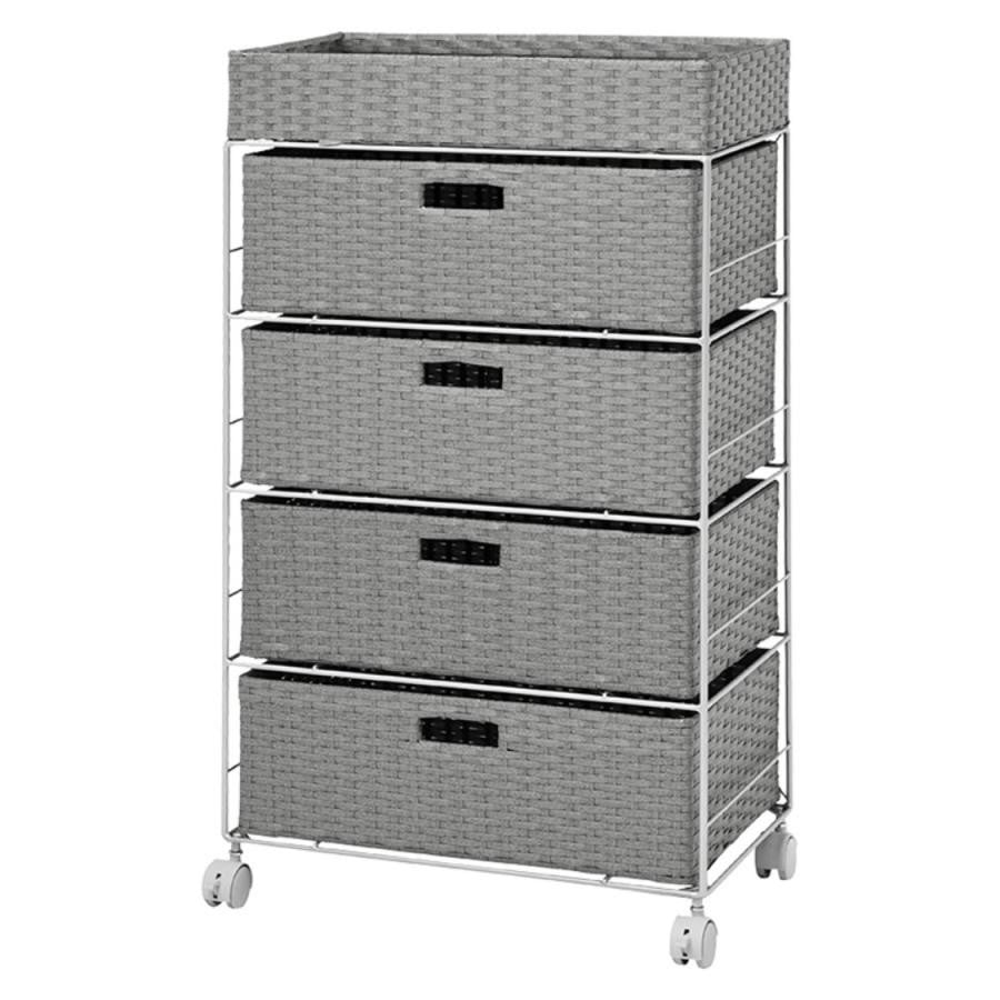 キャスター付ランドリーラック（幅50cm） グレイ