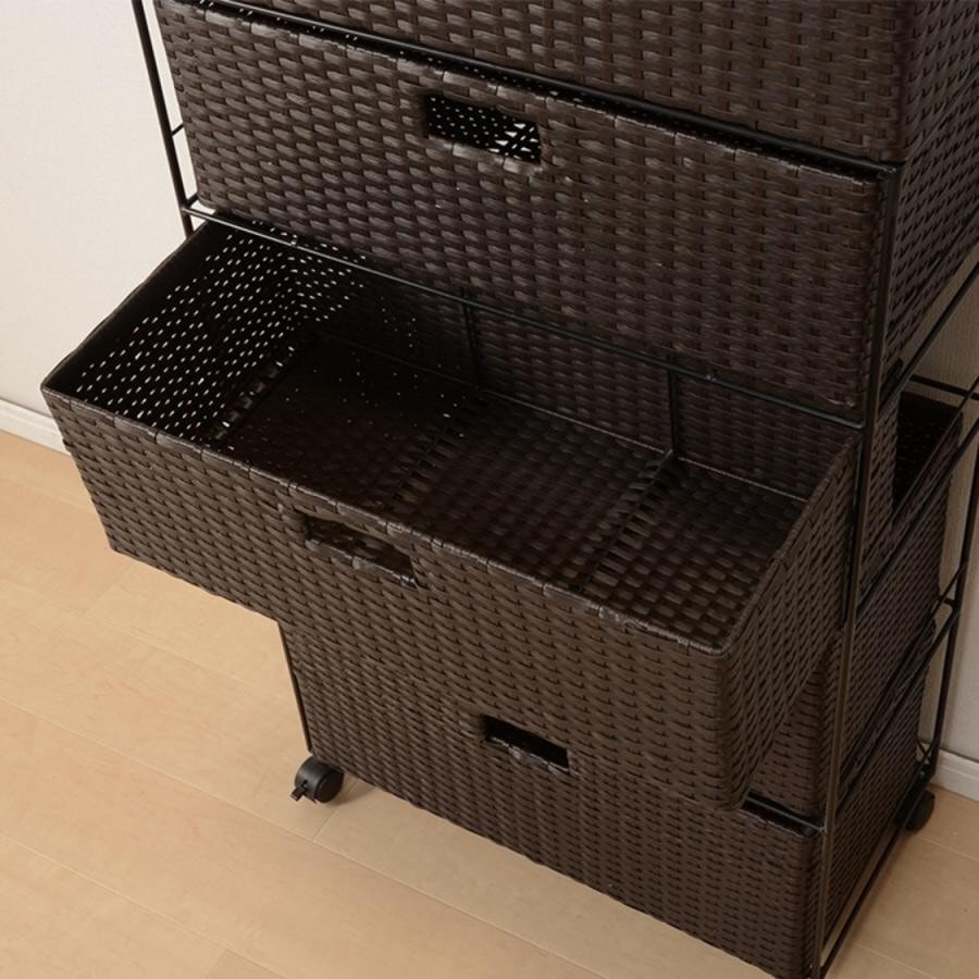 キャスター付ランドリーラック（幅50cm） グレイ