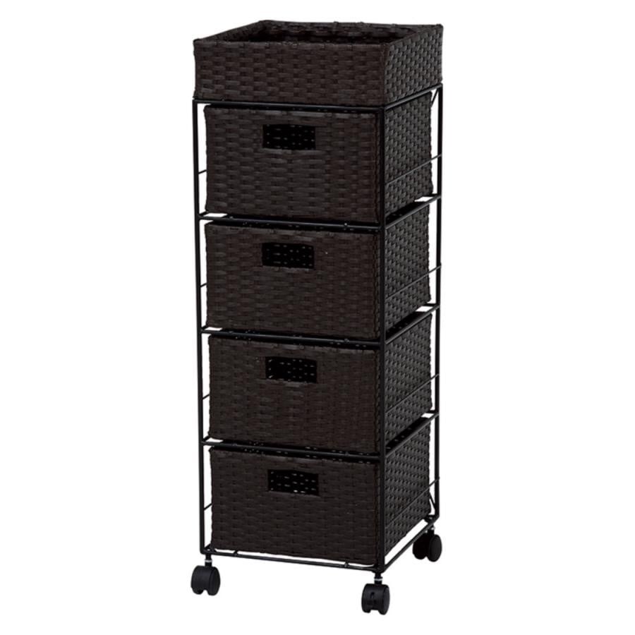 キャスター付ランドリーラック（幅30cm） グレイ