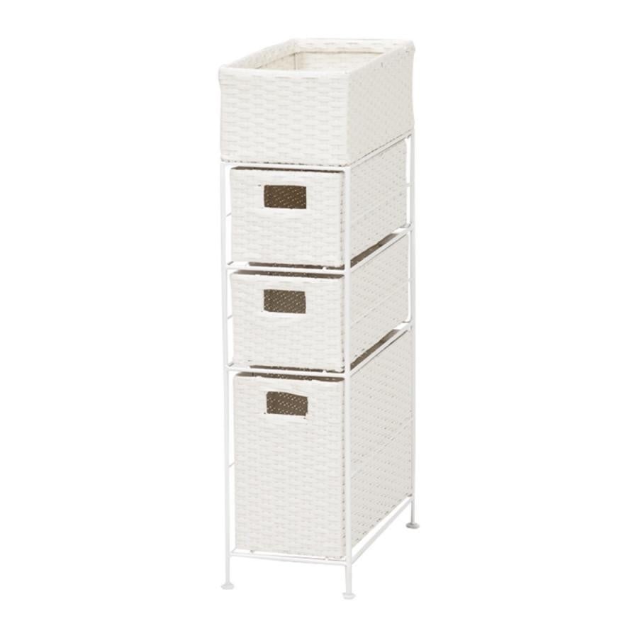 スリムランドリーラック3段（幅20cm） グレイ