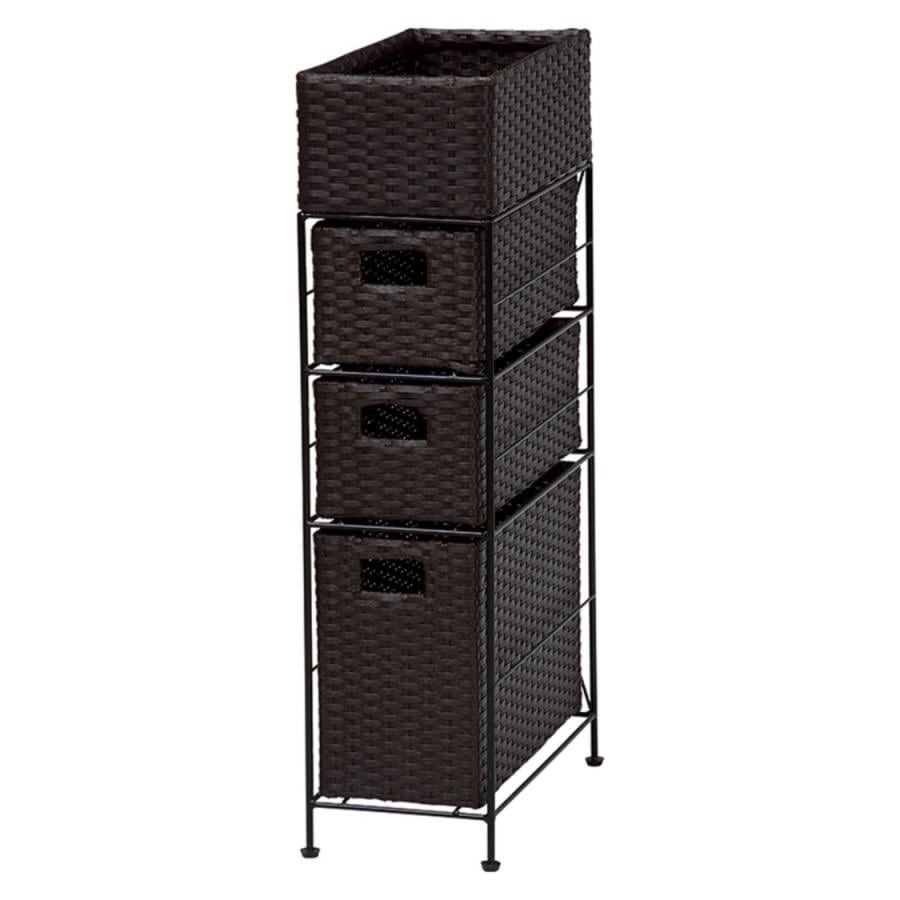 スリムランドリーラック3段（幅20cm） ホワイト