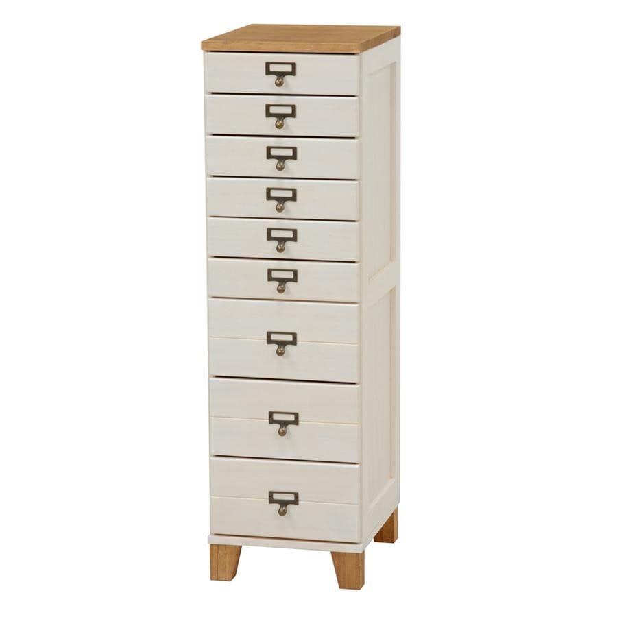 ドキュメントチェスト ハイタイプ WHITE×NATURAL