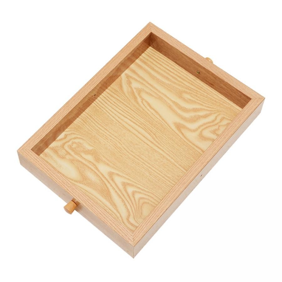 引き出し付き（2個）ローテーブル〈オーバル〉 ブラウン