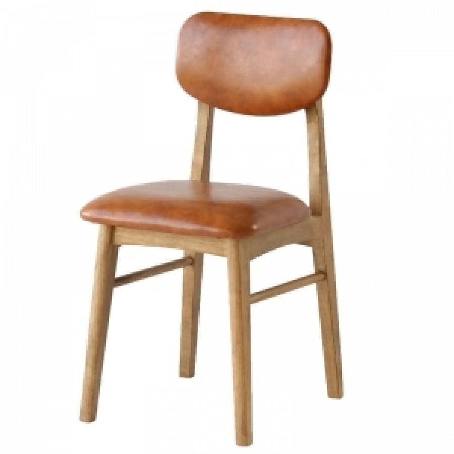 ラシック チェア 合皮座ブラウン