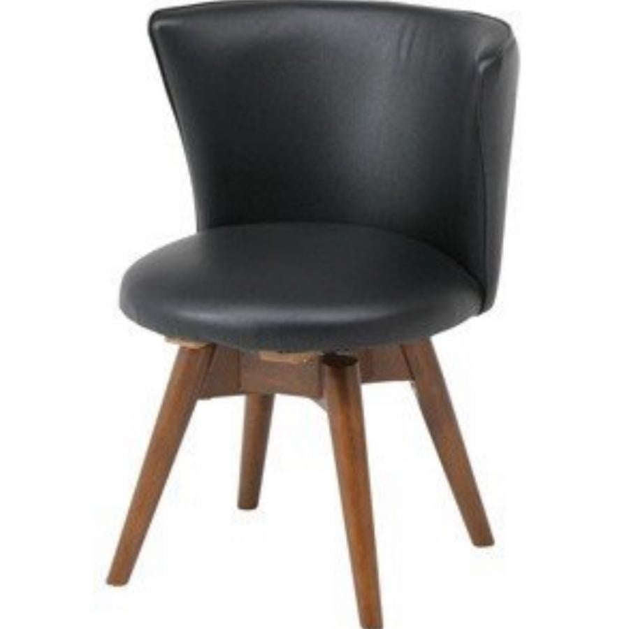 クラム ダイニングチェアー〈合皮〉 ダークブラウン