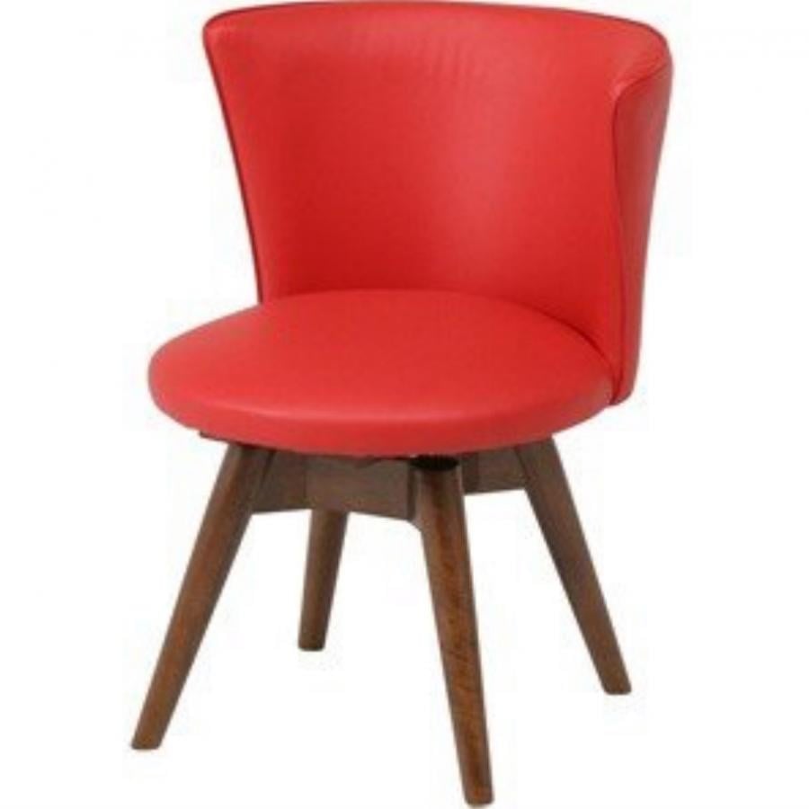 クラム ダイニングチェアー〈合皮〉 ダークブラウン