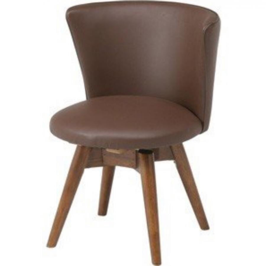 クラム ダイニングチェアー〈合皮〉 ダークブラウン