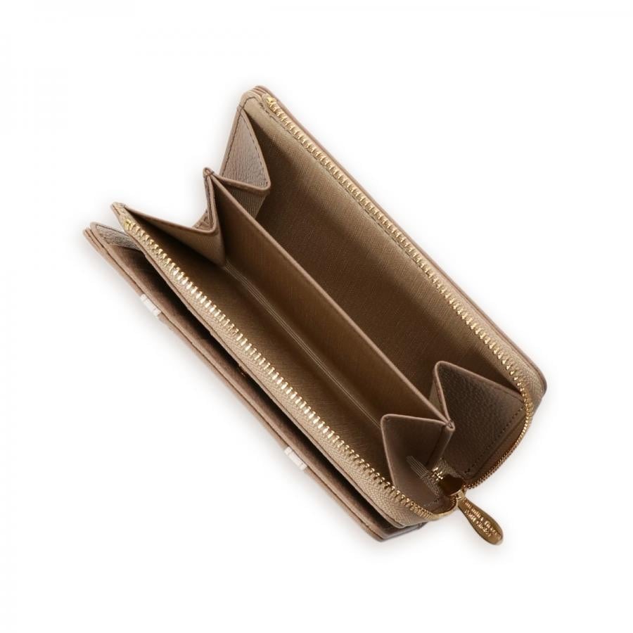 トロッターケースモチーフ 折財布 ブラウン