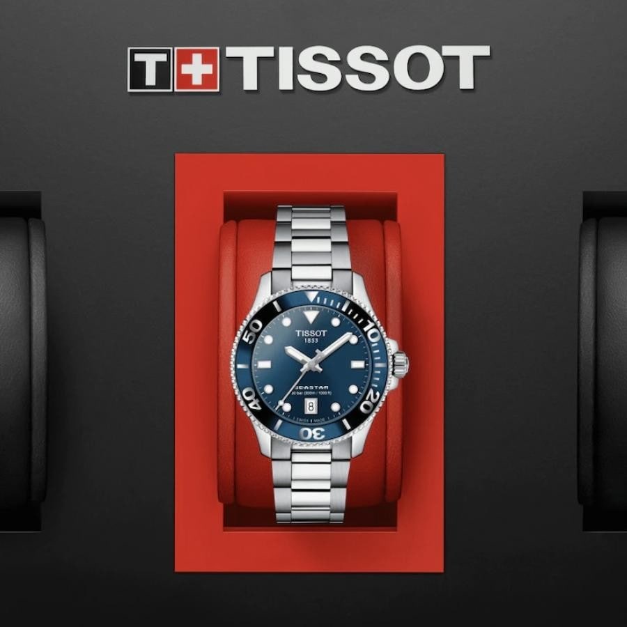 TISSOT】 シースター1000 36ミリ T1202101104100 ブルー クオーツ