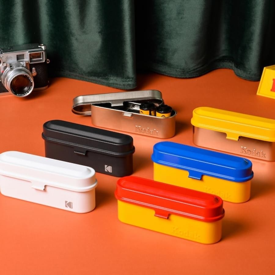 【 ★SALE★★12時までのご注文日出荷★】KODAK フィルムケース - 35mmフィルム5ロール用 - コンパクト  レトロスチールケース　　シルバー シルバー