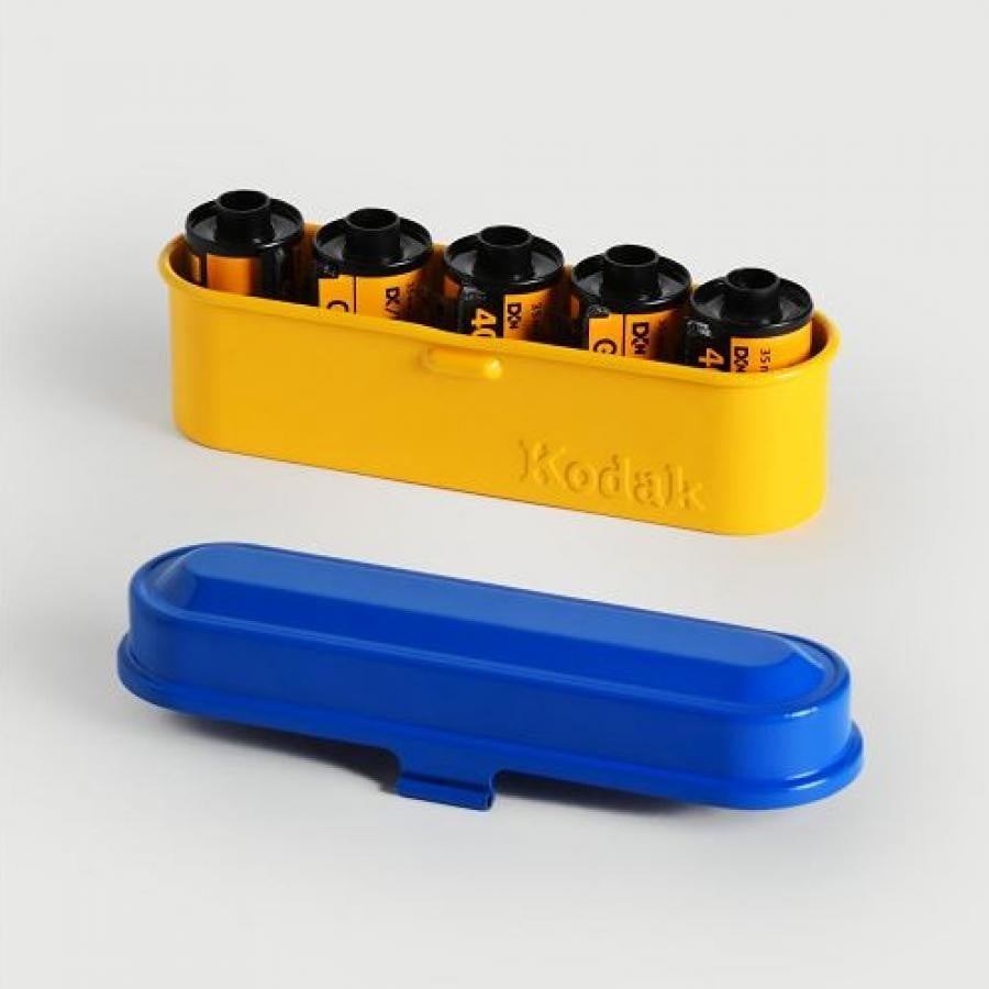 KODAK フィルムケース - 35mmフィルム5ロール用 - コンパクト  レトロスチールケース　　ブラック ブラック