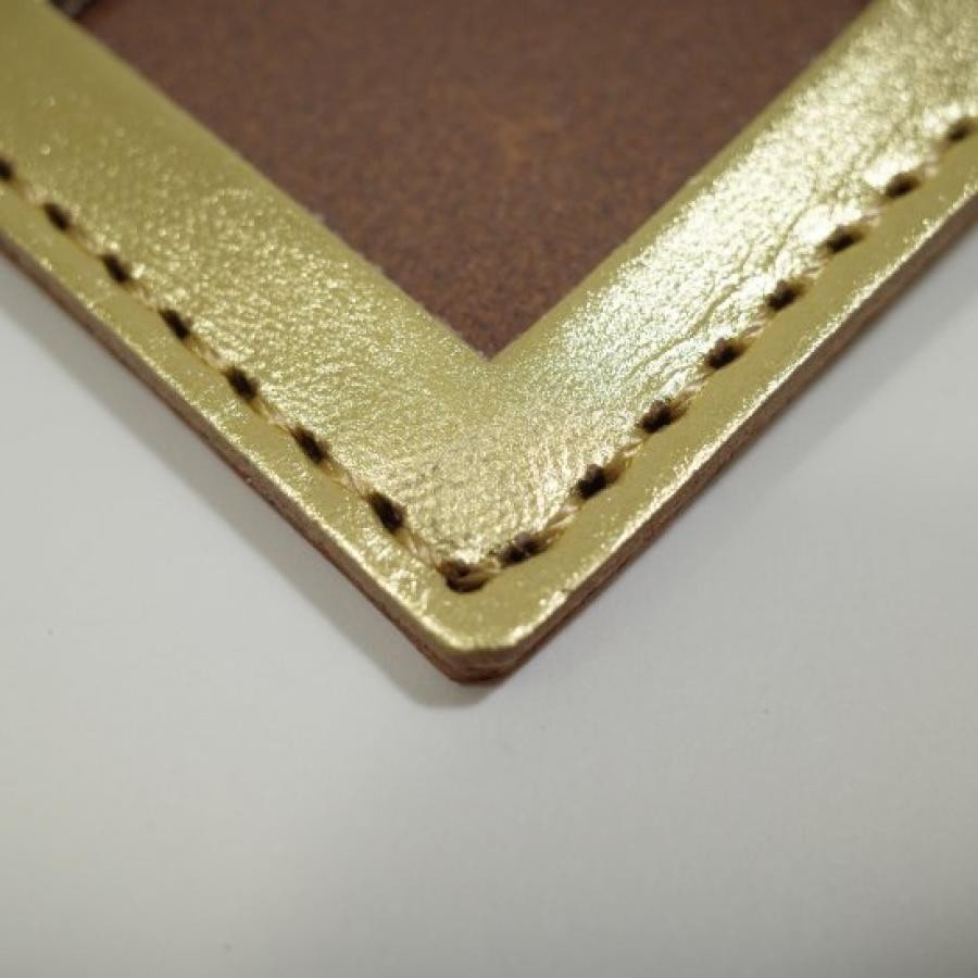 ◆12時までのご注文で即日出荷！◆  monogram  ましかくレザーミニフォトフレーム （キーホルダー）　シルバー シルバー