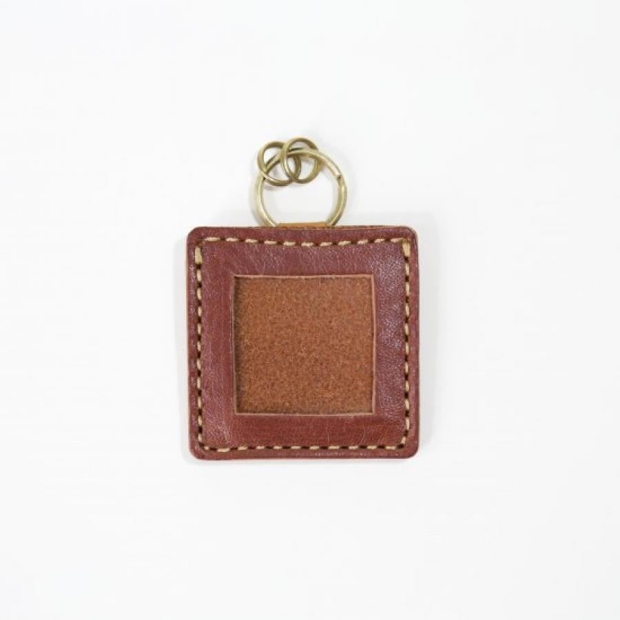 ◆12時までのご注文で即日出荷！◆  monogram  ましかくレザーミニフォトフレーム （キーホルダー）ブラウン ブラウン