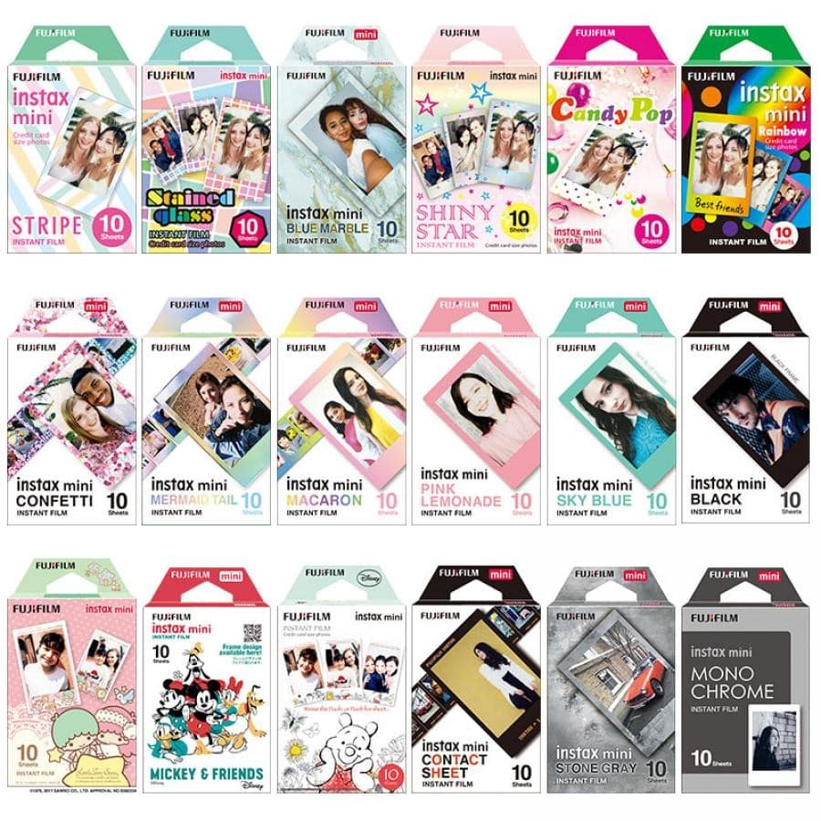 【12時までのご注文で即日出荷!】各種デザイン★富士フイルム FUJIFILM INSTAX MINI チェキ用絵柄フィルム 10枚入り(1パック) SHINY STAR チェキフィルム SHINY STAR