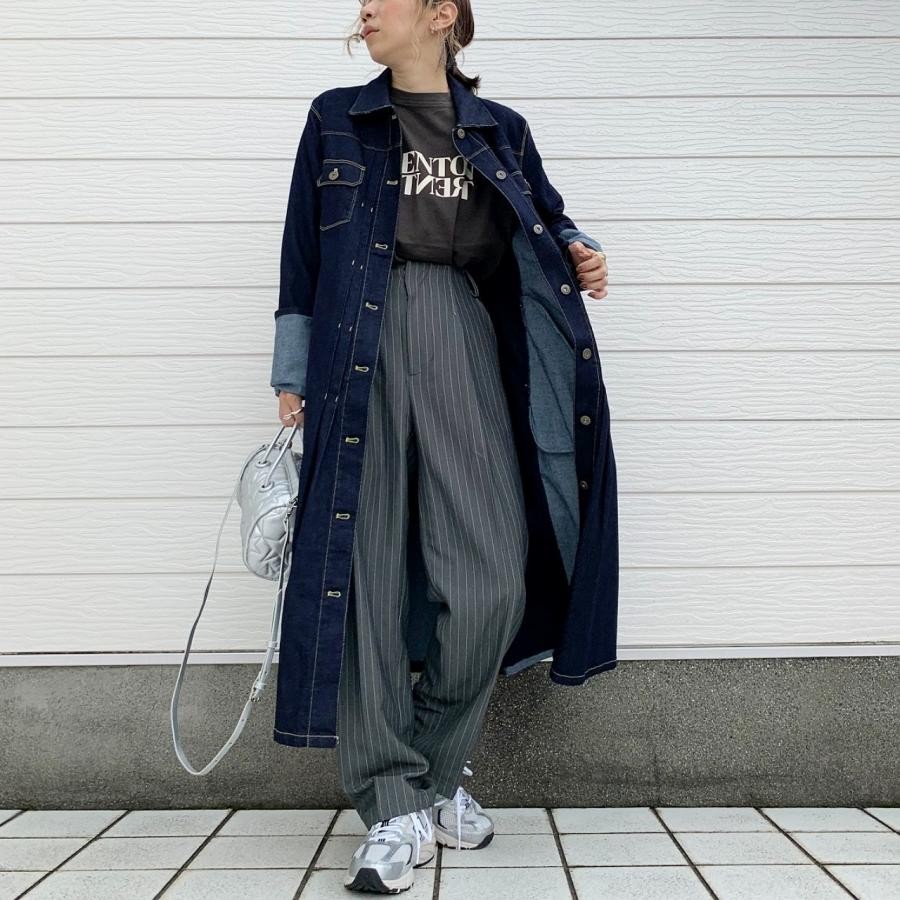デニムロングジャケット インディゴ Free