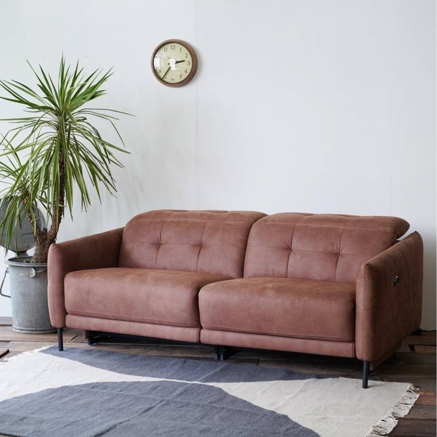 【再入荷】SHEFFIELD RECLINING SOFA ブラウン シェフィールド 電動ソファ 家具