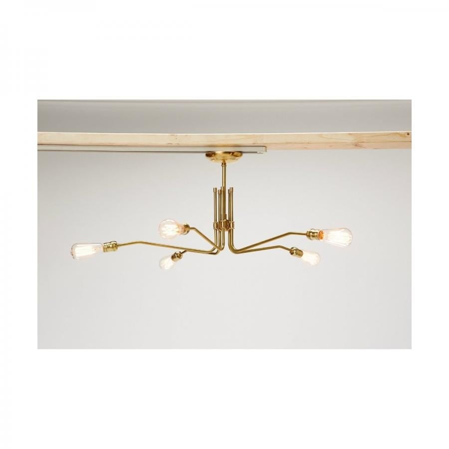 SOLID BRASS LAMP MEDIUM LONG 5ARM 017 SOLID