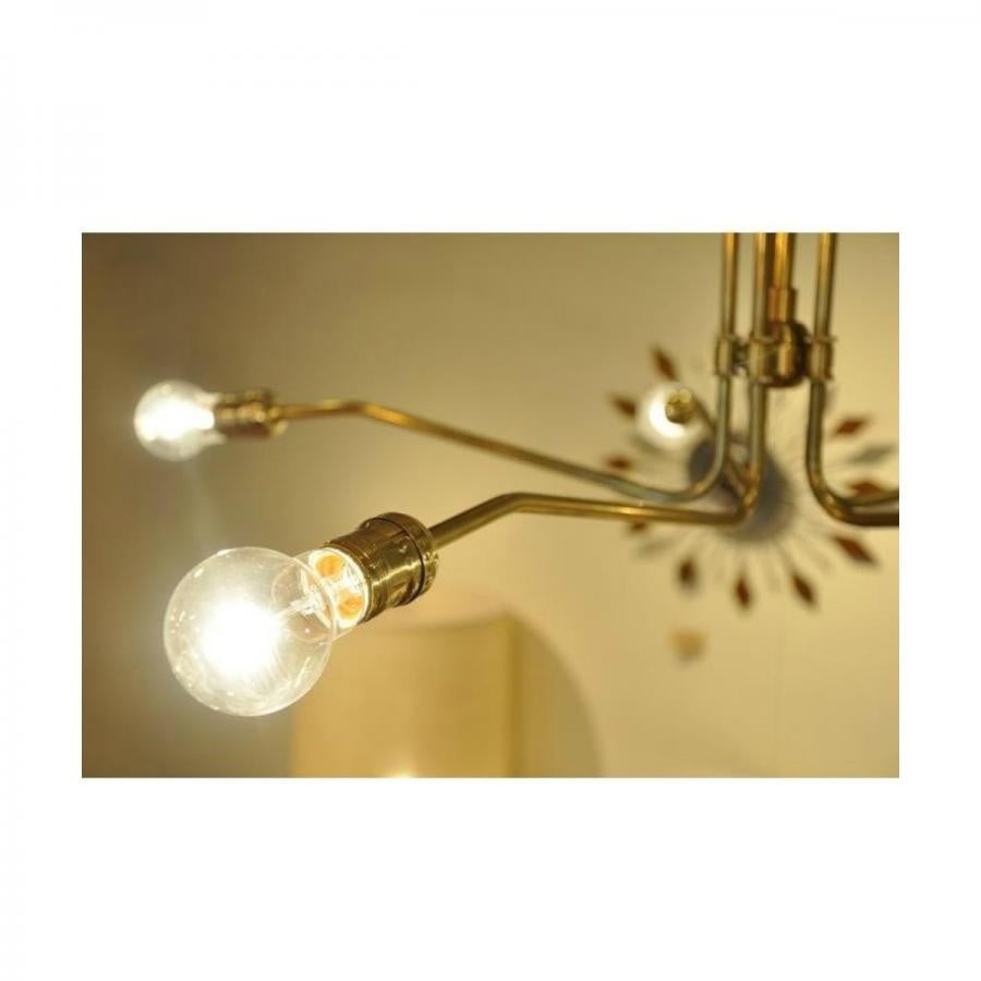 SOLID BRASS LAMP MEDIUM LONG 5ARM 017 SOLID