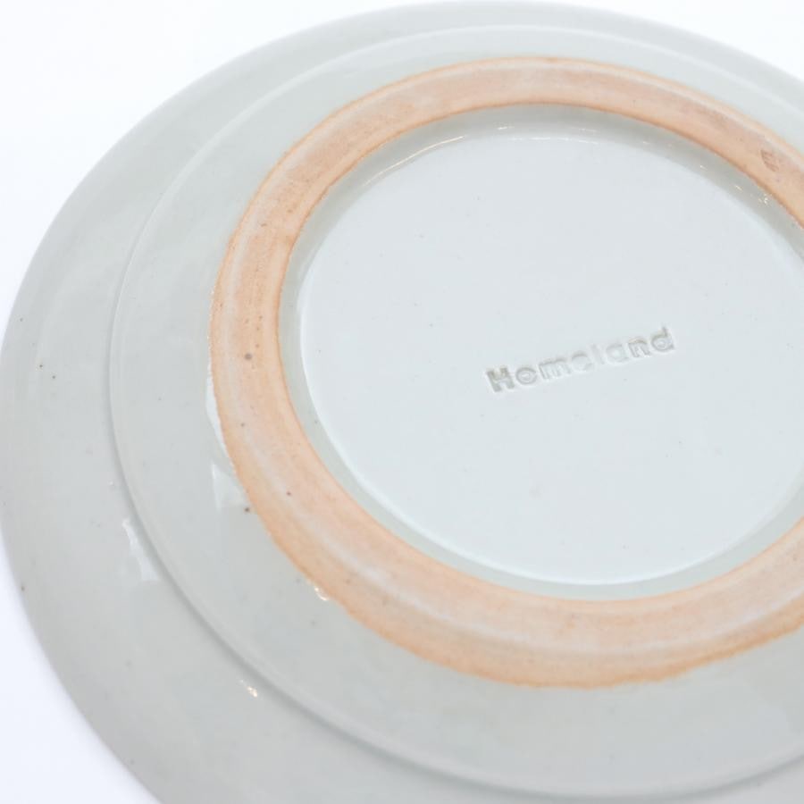 信楽丸皿21.5cm / Homeland 白