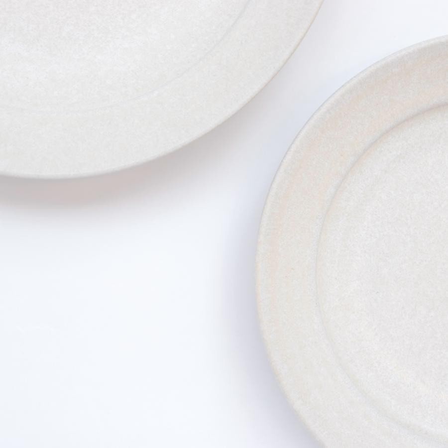 信楽丸皿21.5cm / Homeland 白