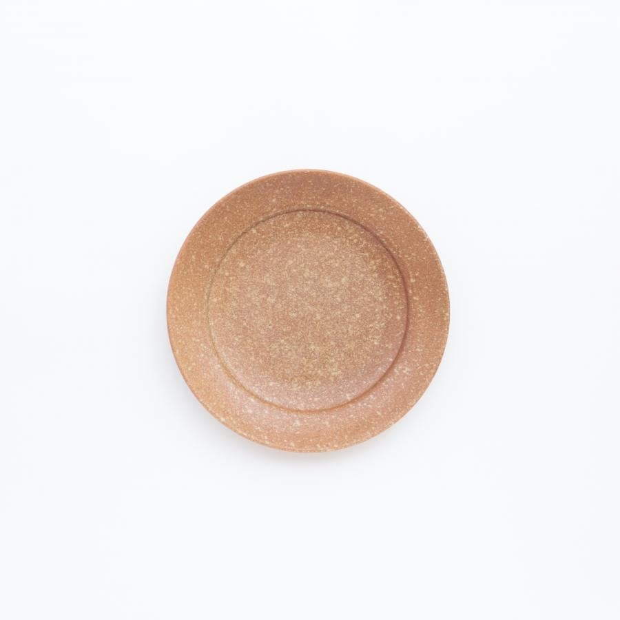 信楽丸皿18cm / Homeland 緋色