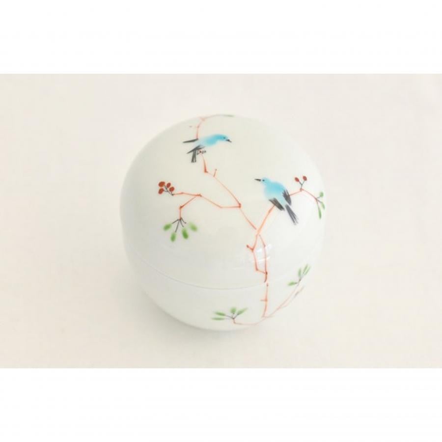 丸蓋物 鳥 / M.Pots