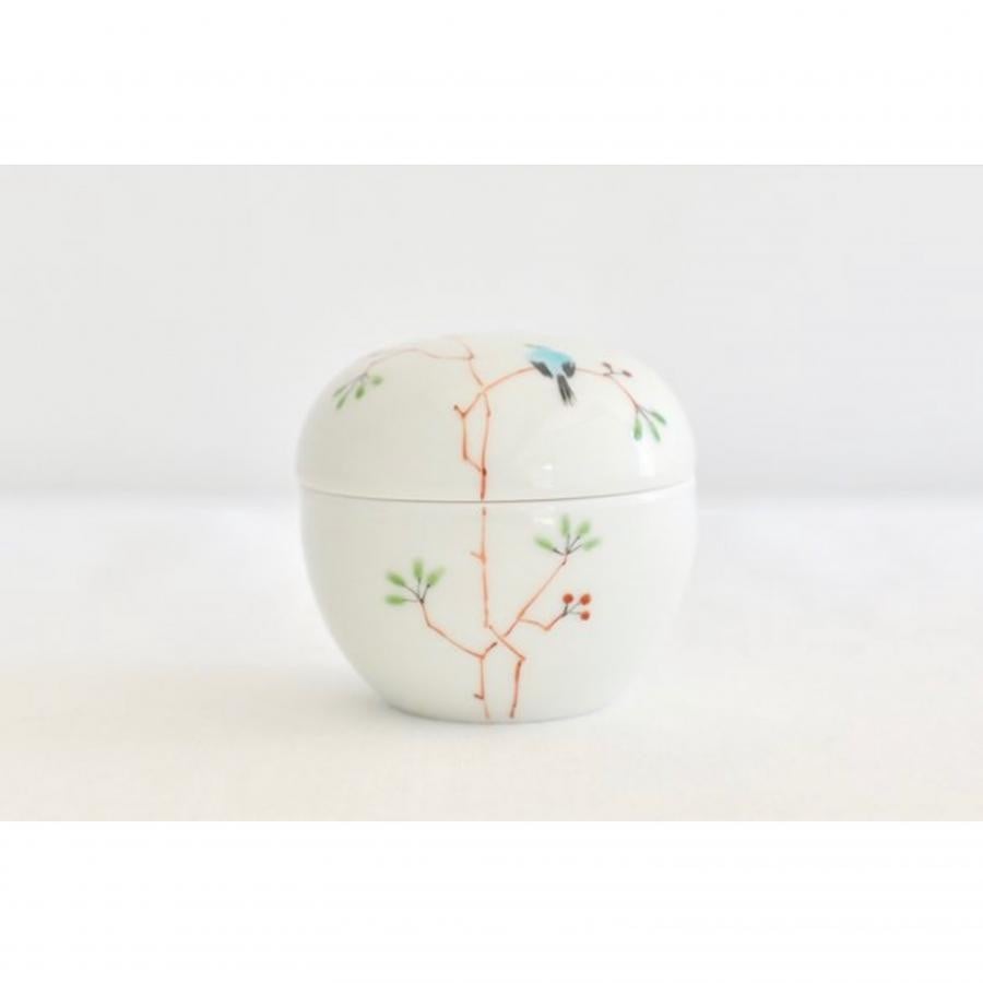 丸蓋物 鳥 / M.Pots