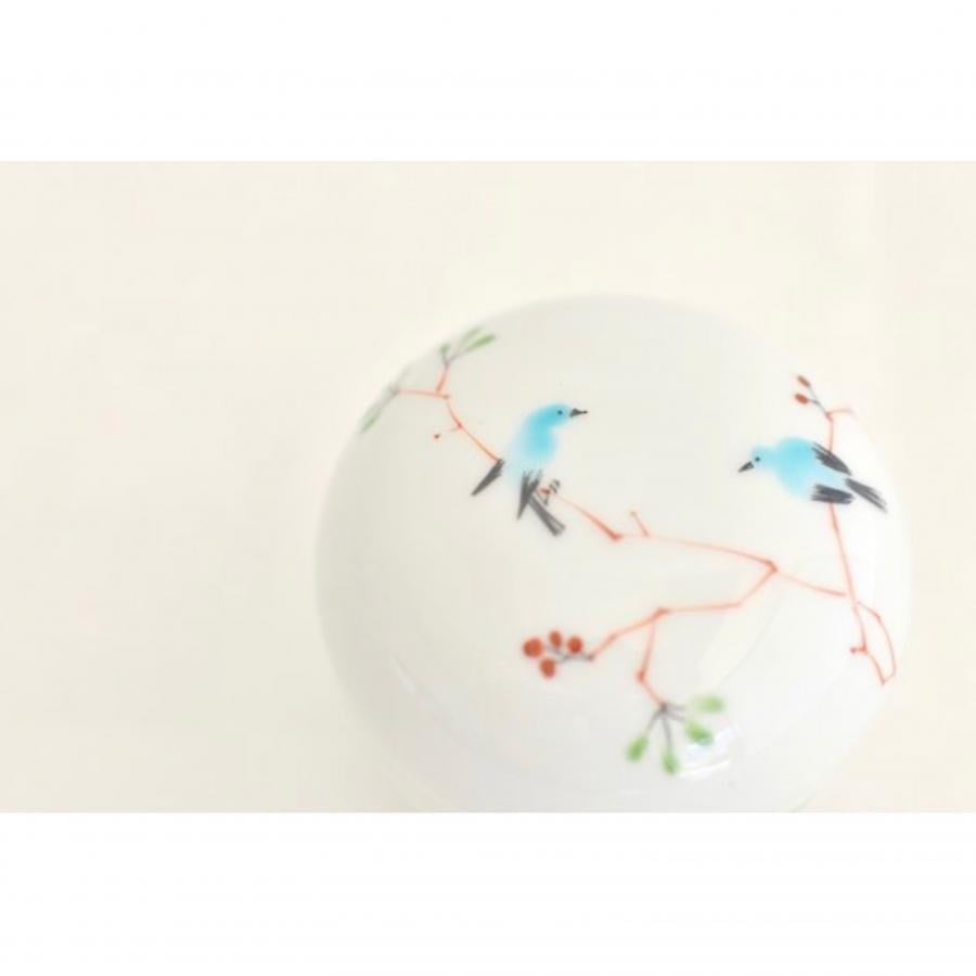 丸蓋物 鳥 / M.Pots