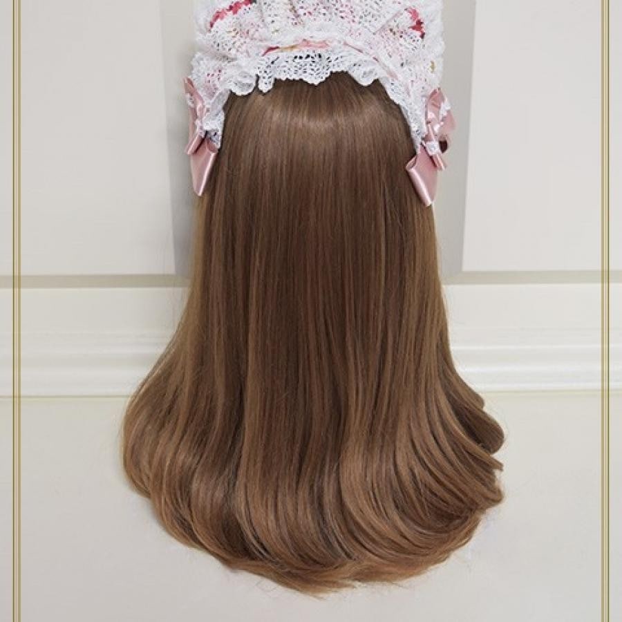 Floral Gardeniaボンネット風ヘッドドレス(生成×オフ白レース 