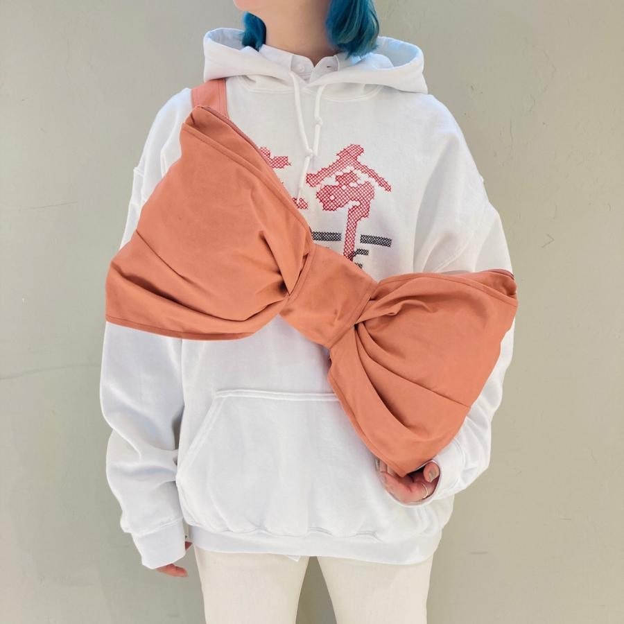 期間限定【 WHOWHAT 】リボンバッグ （キャンバス生地) ネイビー F