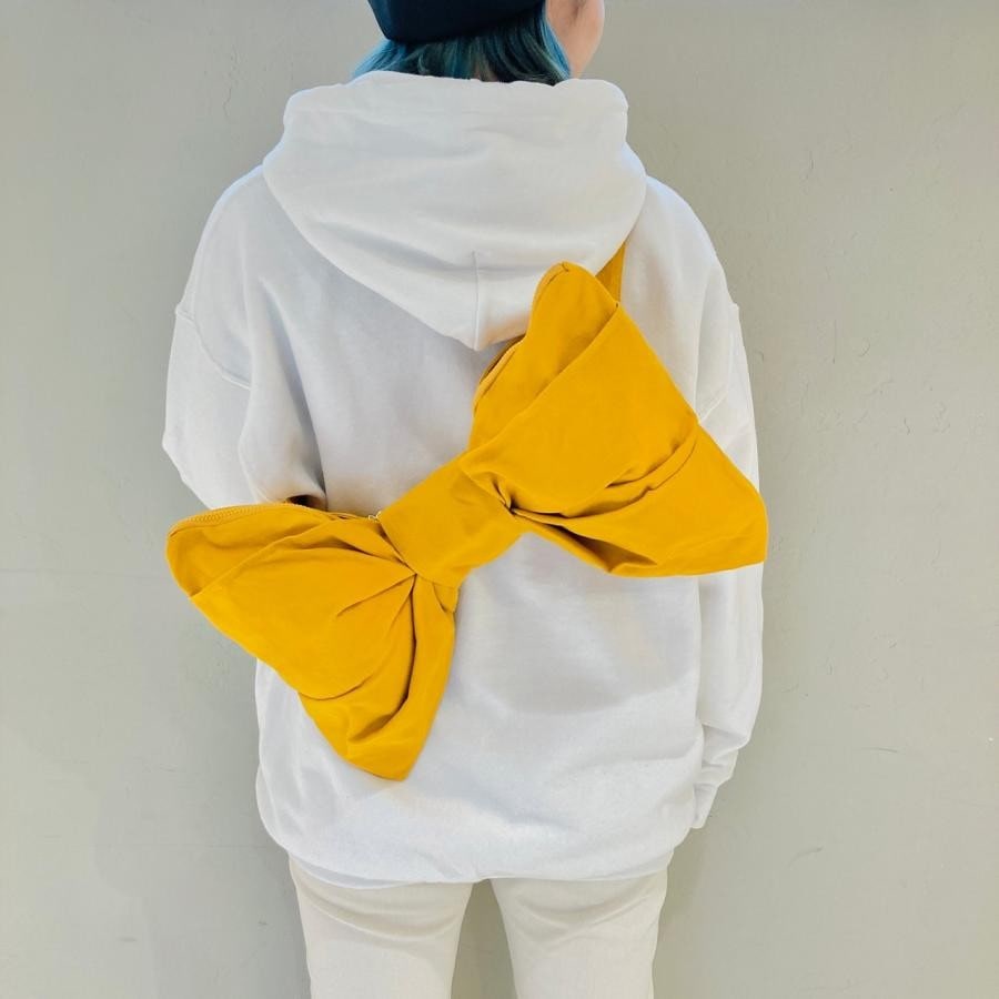 期間限定【 WHOWHAT 】リボンバッグ （キャンバス生地) ローズ ピンク F