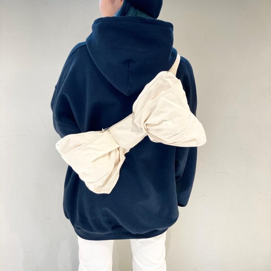 期間限定【 WHOWHAT 】リボンバッグ （キャンバス生地) ローズ ピンク F