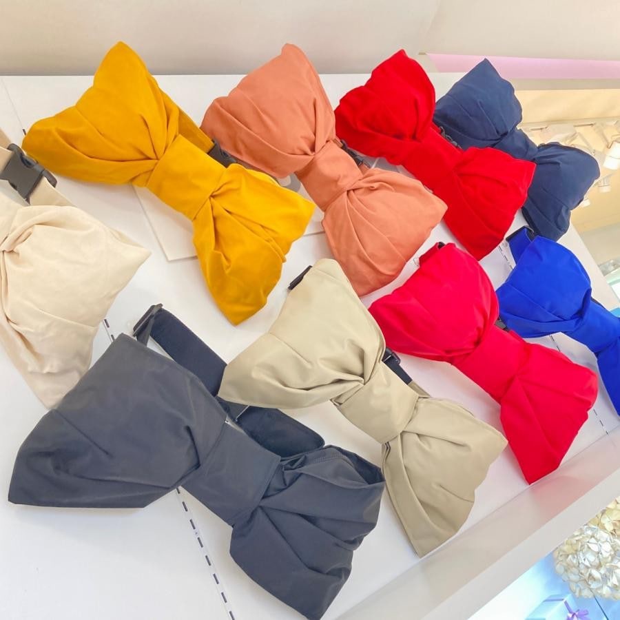 期間限定【 WHOWHAT 】リボンバッグ （キャンバス生地) ローズ ピンク F