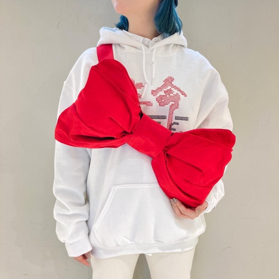 期間限定【 WHOWHAT 】リボンバッグ （キャンバス生地) アイボリー F