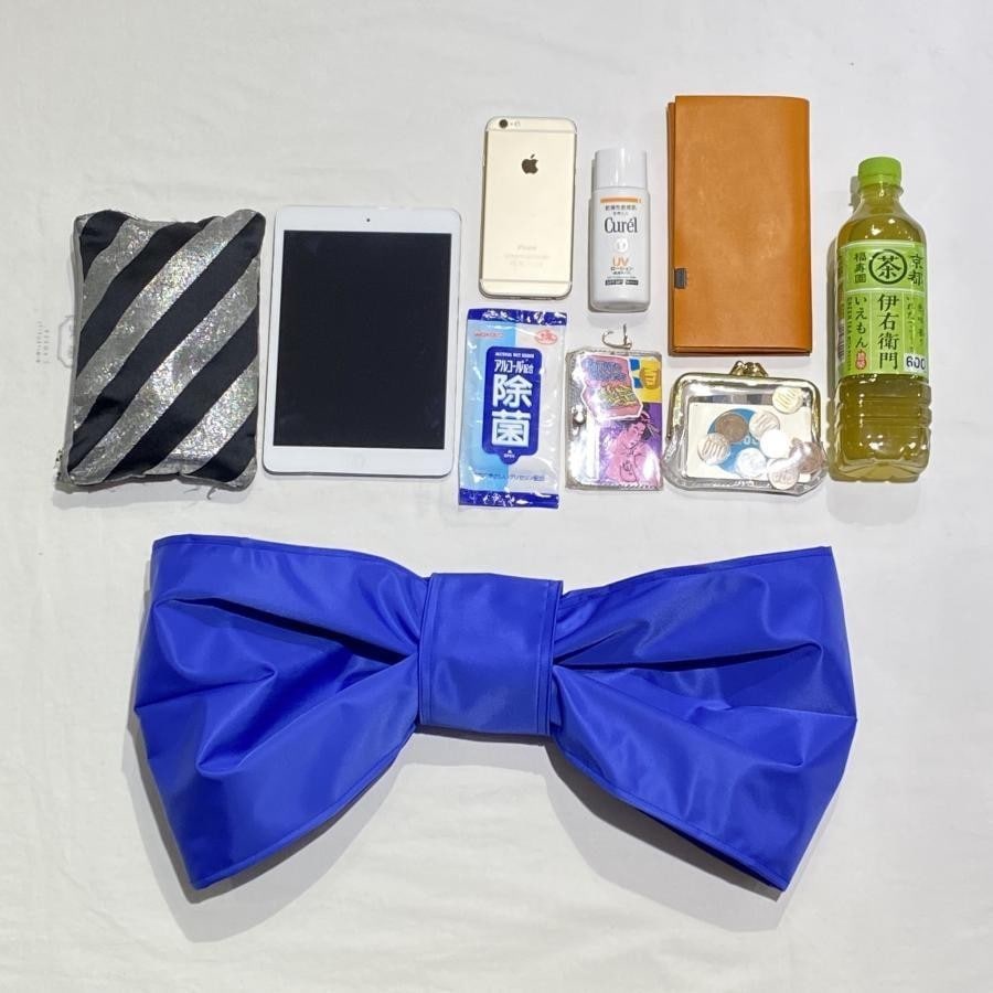 期間限定【 WHOWHAT 】リボンバッグ （ナイロン生地) ロイヤルブルー F