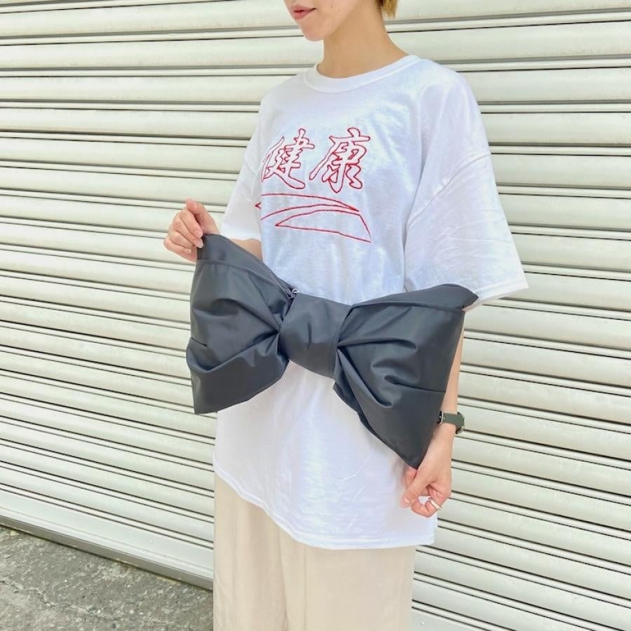 期間限定【 WHOWHAT 】リボンバッグ （ナイロン生地) SK ピンク F