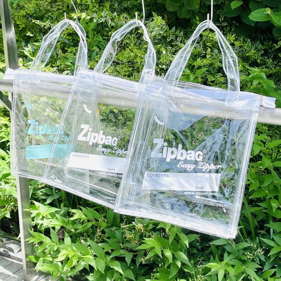 【Aquvii】ZIP BAG  (WHITE) WHITE F